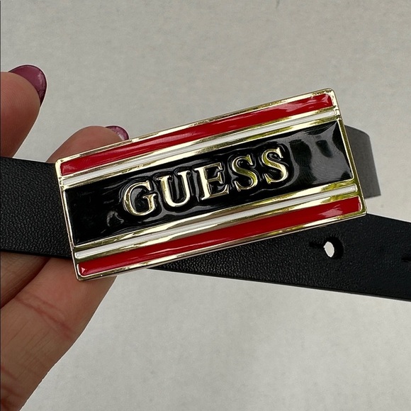 New Guess Women’s Black Belt with Red Accent main image 6